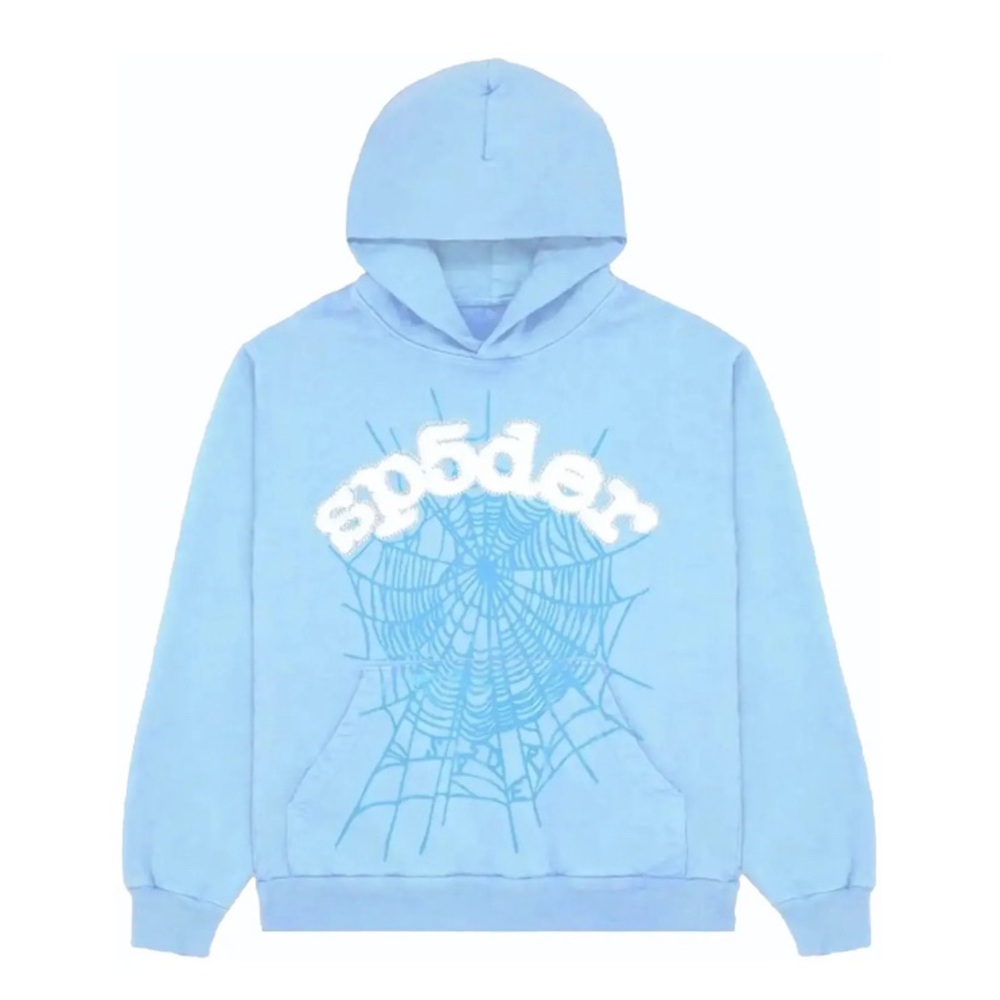 Sp5der Web Hoodie Sky Blue